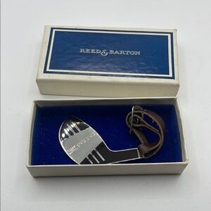 Reed & Barton Silver and Brown Key Holder vintage